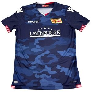 1 FC Union Berlin Jersey Mens Large Blue Soccer Football Macron Layenberger